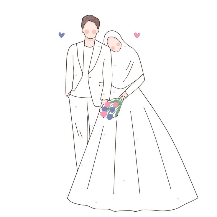 Ilustrasi Pasangan Pengantin